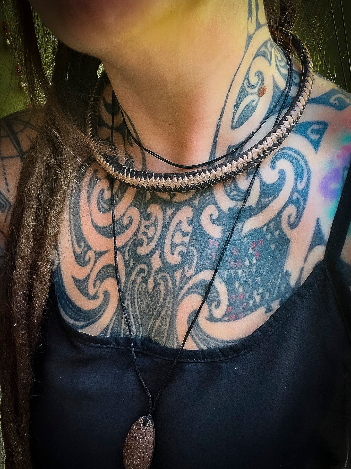 Handmade Mali Leather Choker Necklace