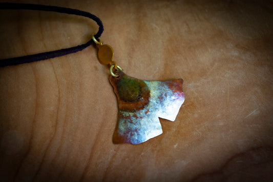 Handmade Czech Multiple Tone Whale Tail Necklace