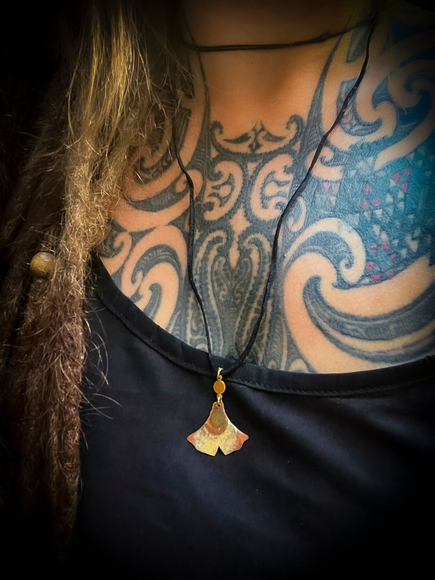 Handmade Czech Multiple Tone Whale Tail Necklace
