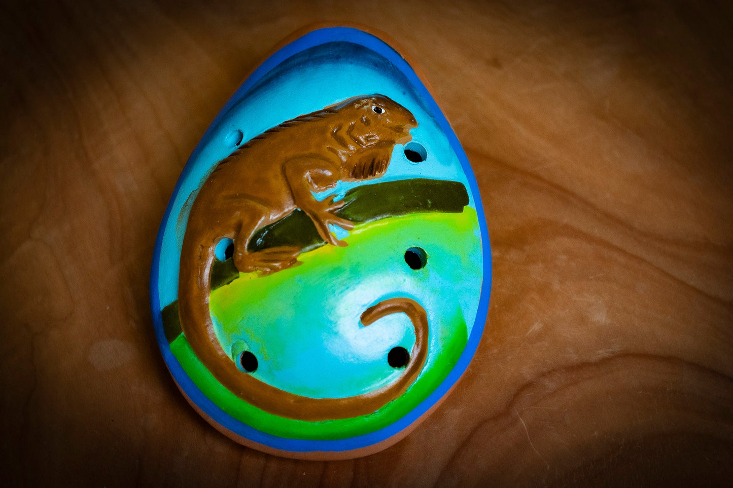 Hand Painted Jungle Animal Ocarina