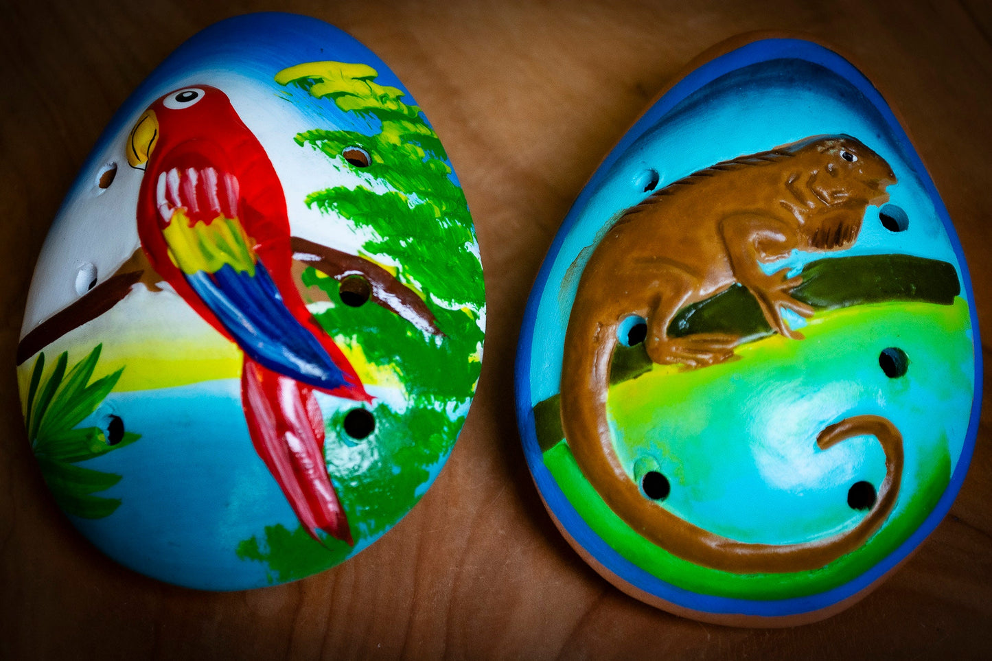 Hand Painted Jungle Animal Ocarina