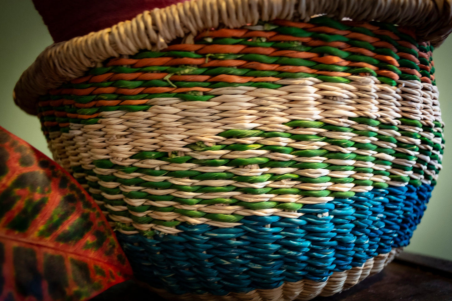Handwoven Ghanaian Bolga Basket