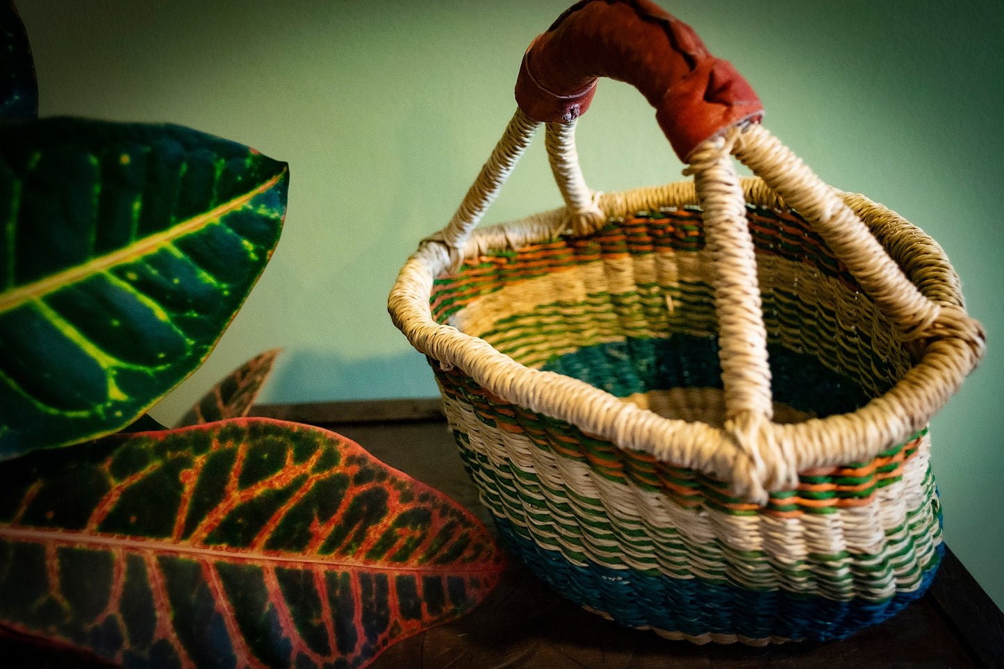 Handwoven Ghanaian Bolga Basket