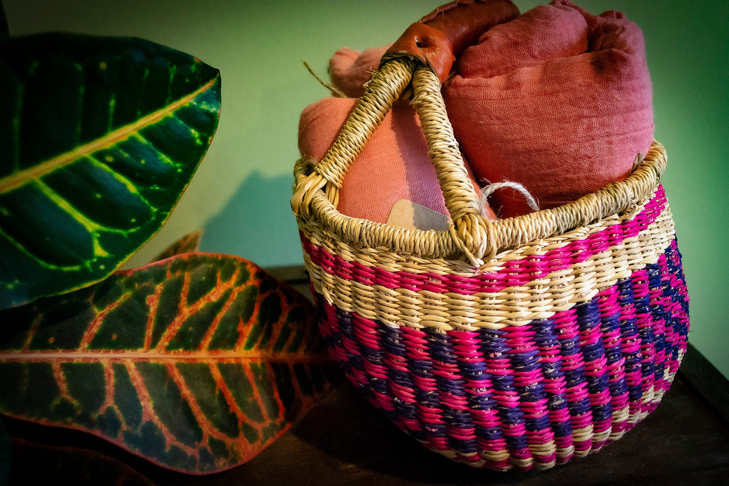 Handwoven Ghanaian Bolga Basket