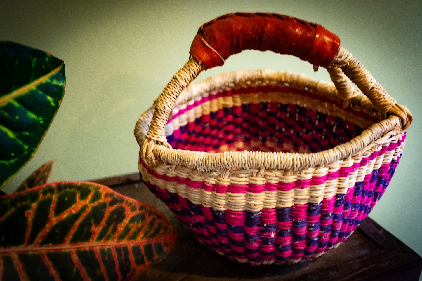 Handwoven Ghanaian Bolga Basket