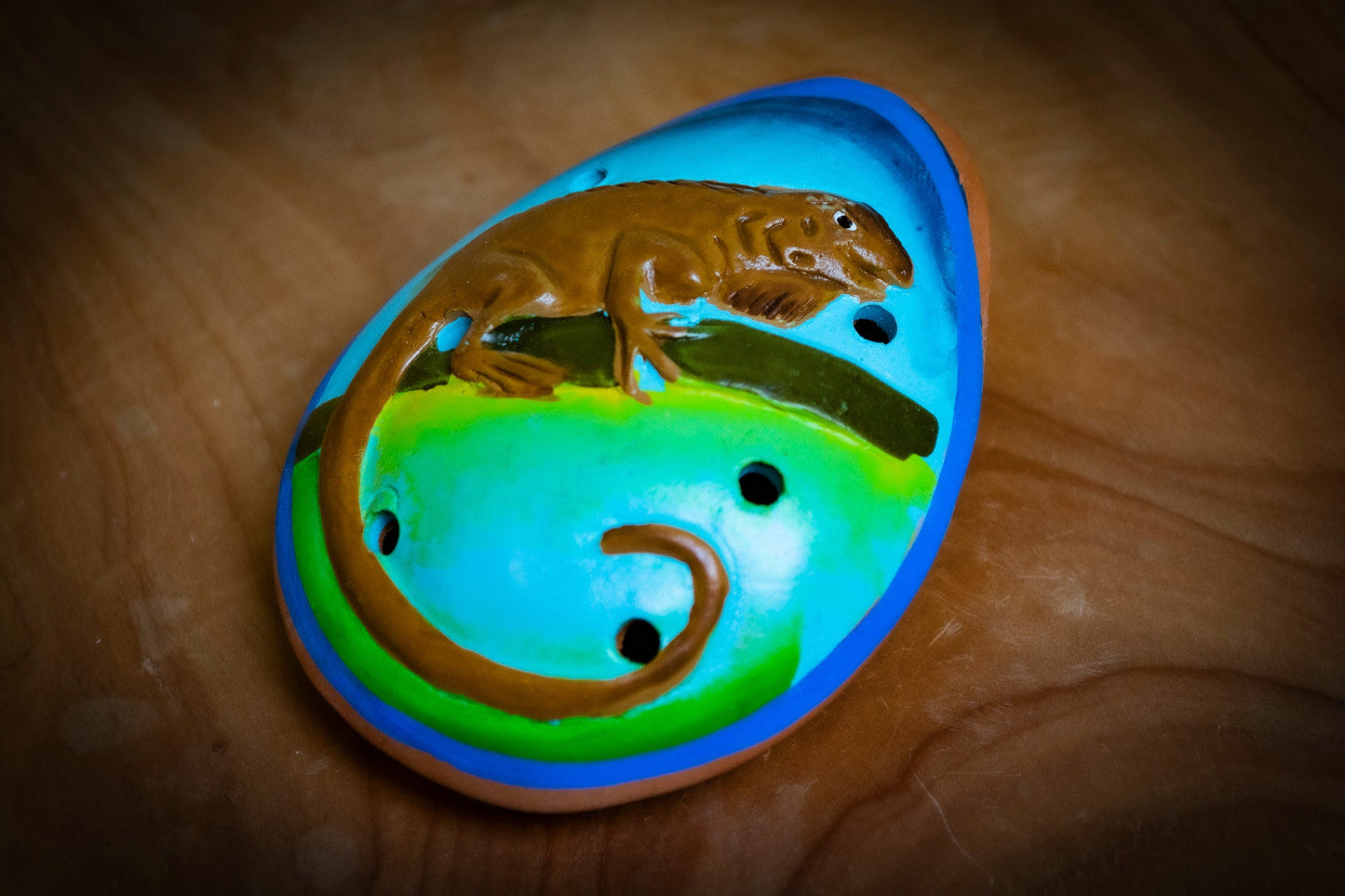 Hand Painted Jungle Animal Ocarina
