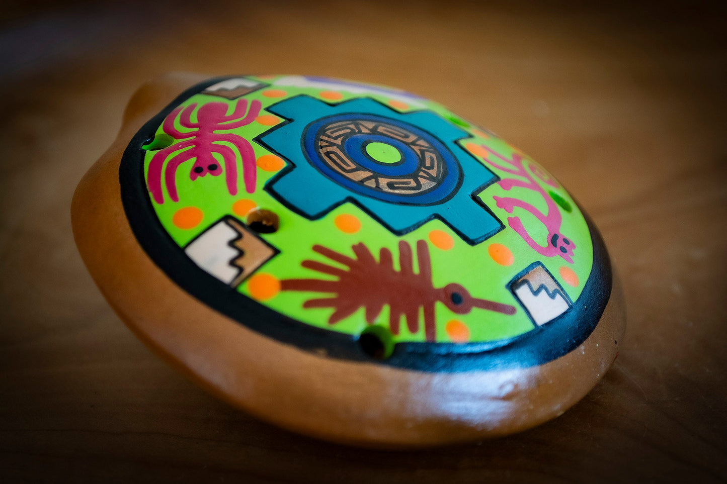 Hand Painted Nazca Ocarina
