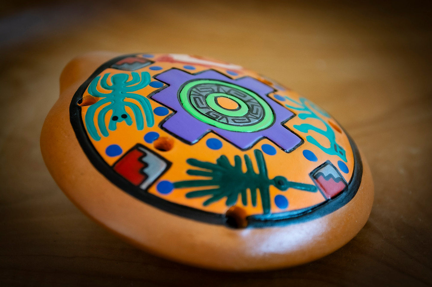 Hand Painted Nazca Ocarina