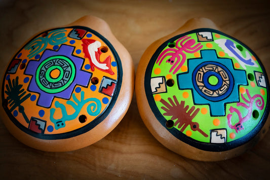Hand Painted Nazca Ocarina