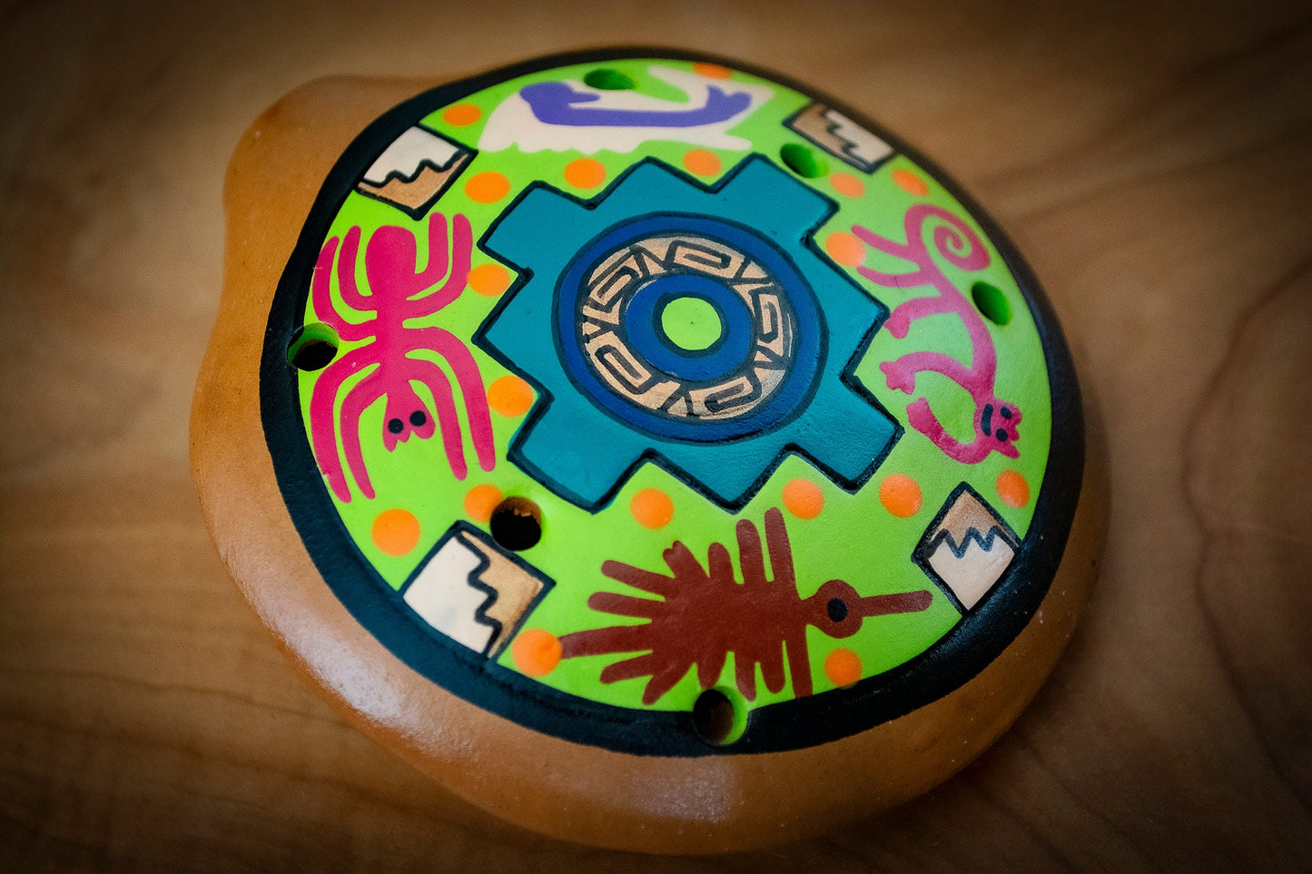 Hand Painted Nazca Ocarina