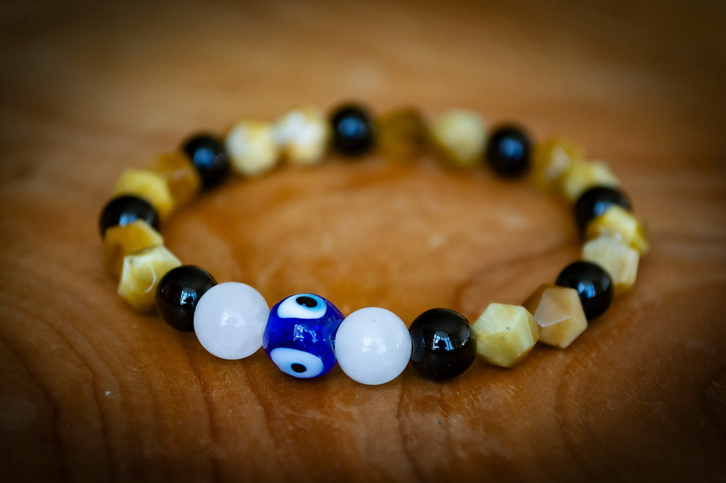 Handmade Beaded Evil Eye Bracelet