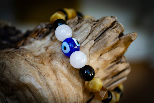 Handmade Beaded Evil Eye Bracelet