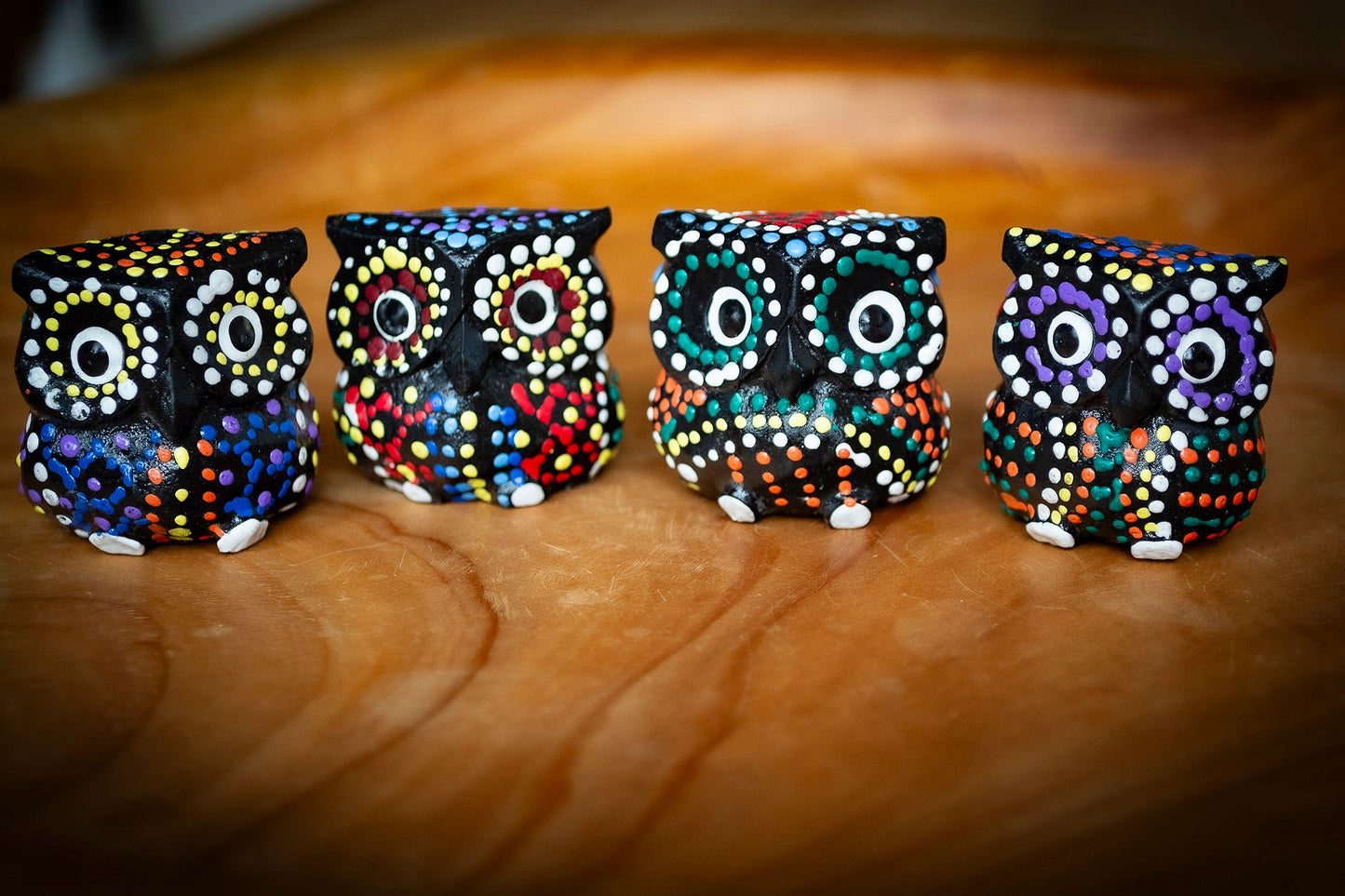 Handmade Miniature Wooden Owls