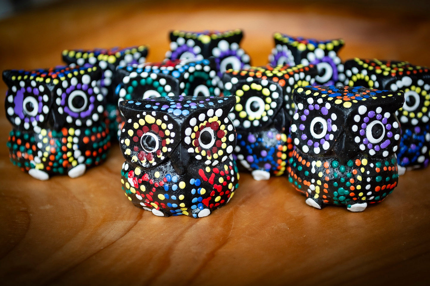 Handmade Miniature Wooden Owls