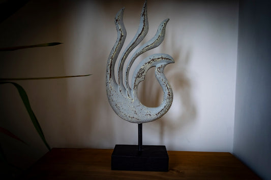 Handmade Wooden Abstract Wave Sculpture
