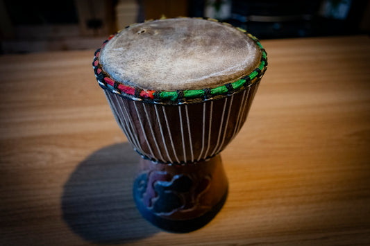 Vintage Carved Djembe