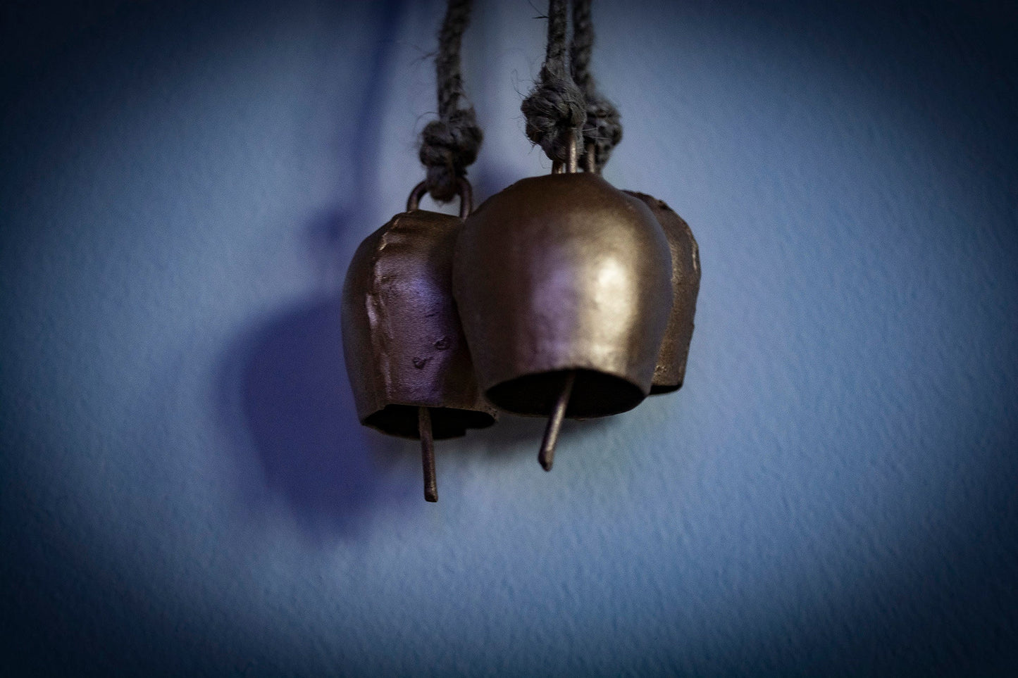 Handmade String of 6 Gold Bells