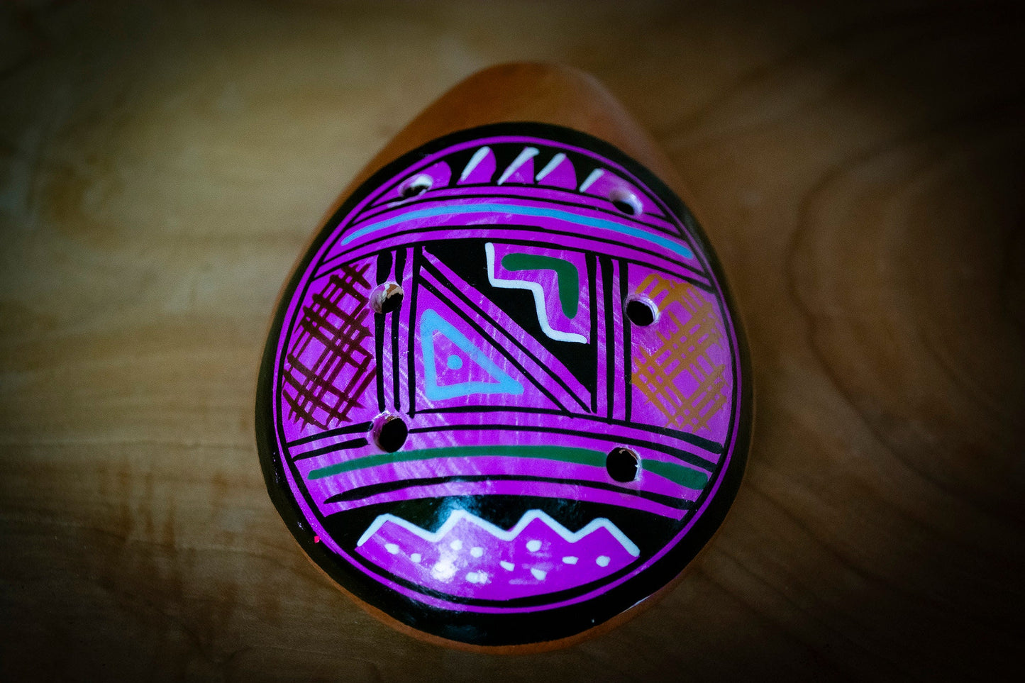 Hand Painted Nazca Clay Ocarina