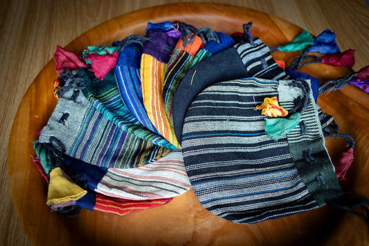 Handmade Cotton Drawstring Pouch