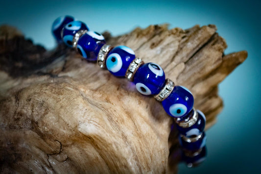 Handmade Glass Beaded Evil Eye Bracelet
