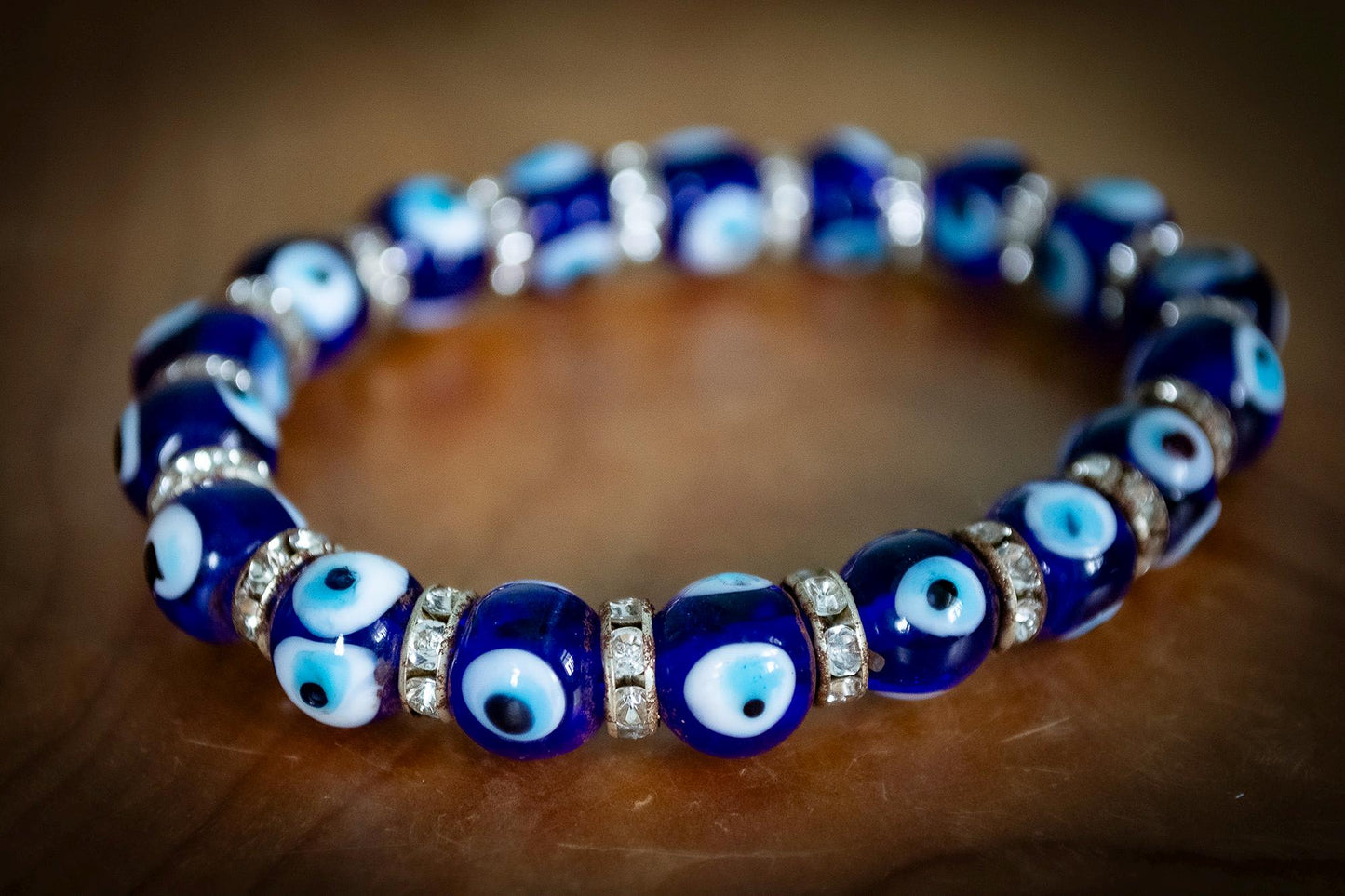 Handmade Glass Beaded Evil Eye Bracelet