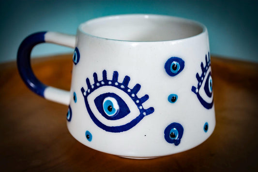 Handmade Turkish Evil Eye Mug